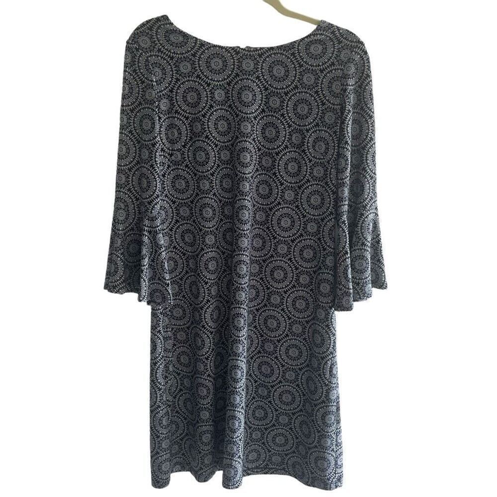 Tommy Hilfiger Navy Blue Sheath Shift Dress Women’s 10 Medium 3/4 Bell Sleeves